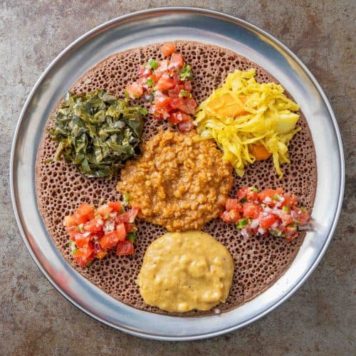 Ethiopian injera and traditional cuisine